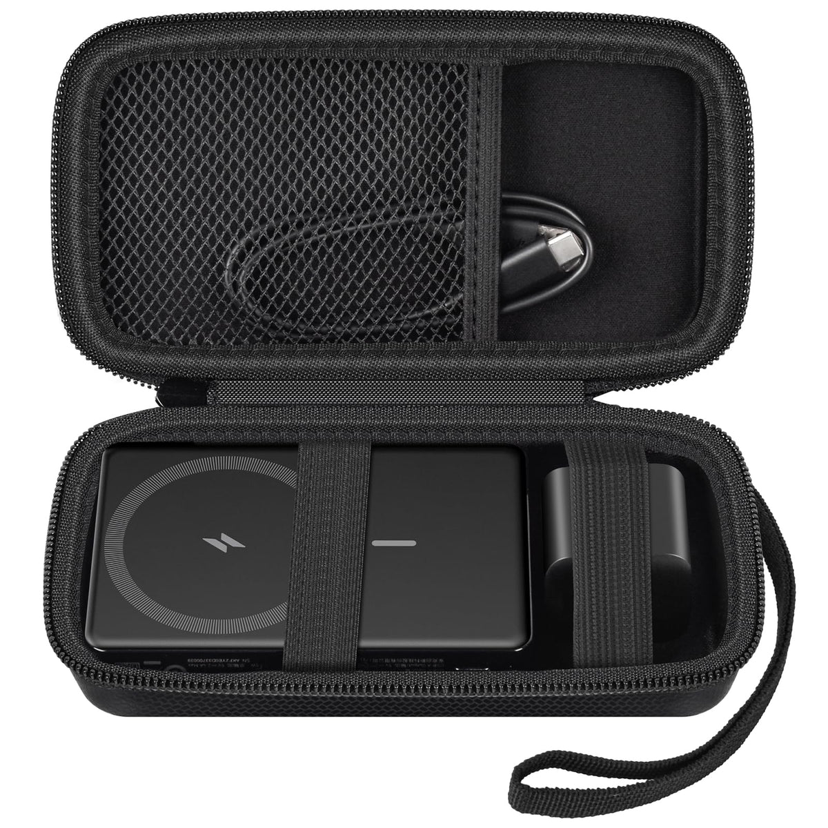for Anker for MagSafe Power Bank Travel Case | ALKOO – Large / Black – protective case product view