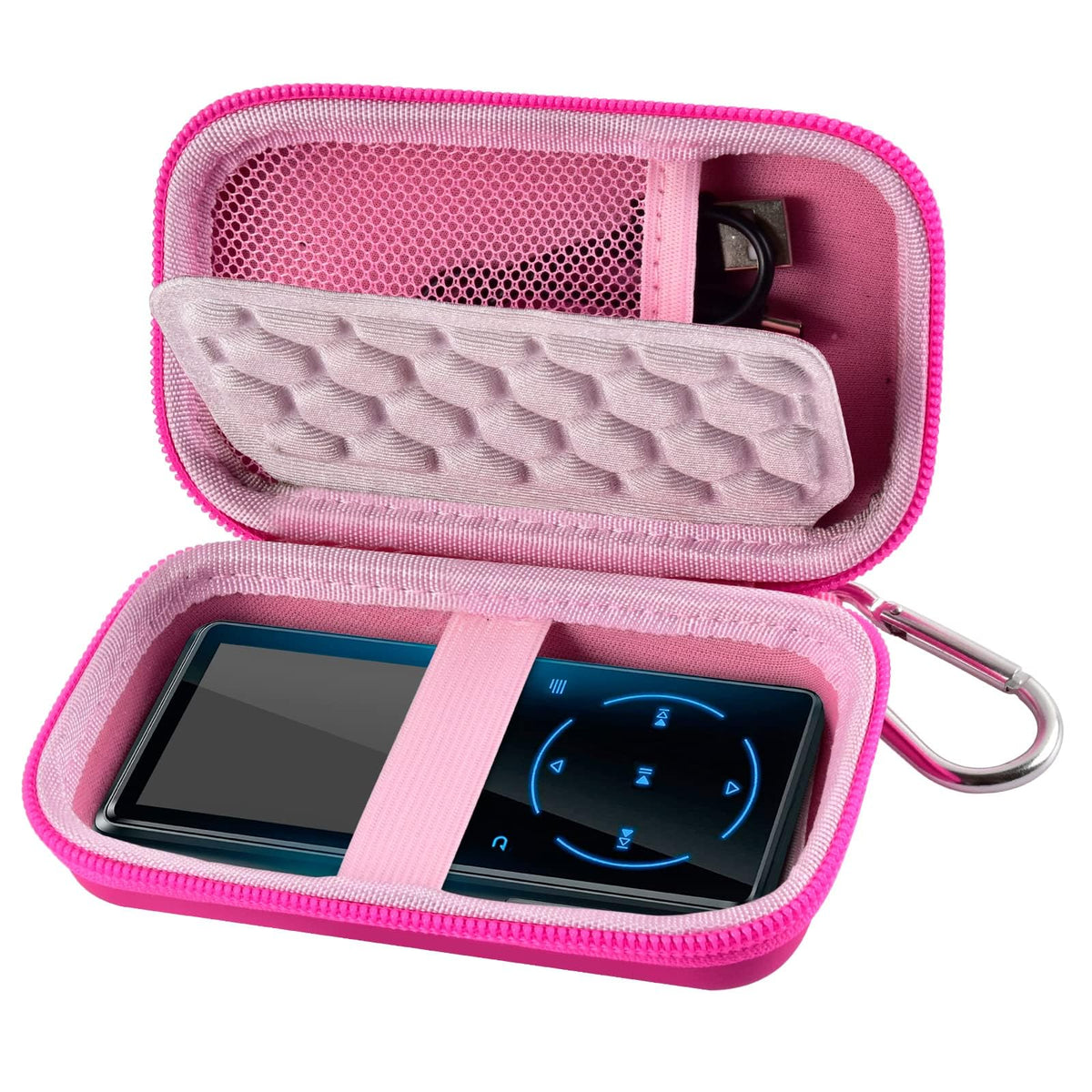 Portable MP3 & MP4 Player Travel Case | ALKOO – Red – protective case product view