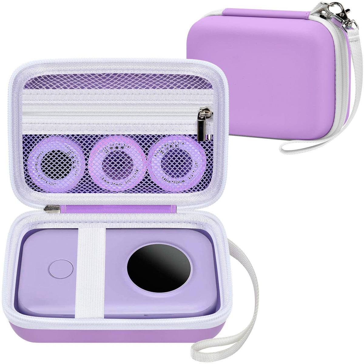 for Phomemo & for NIIMBOT Label Maker Case | ALKOO – Purple – protective case product view