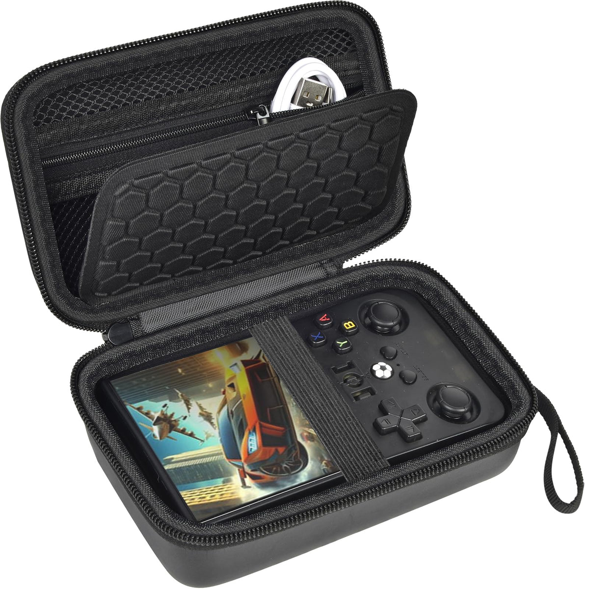 R36S & RG353V Handheld Console Case | ALKOO – Classic Black / For R36max – protective case product view