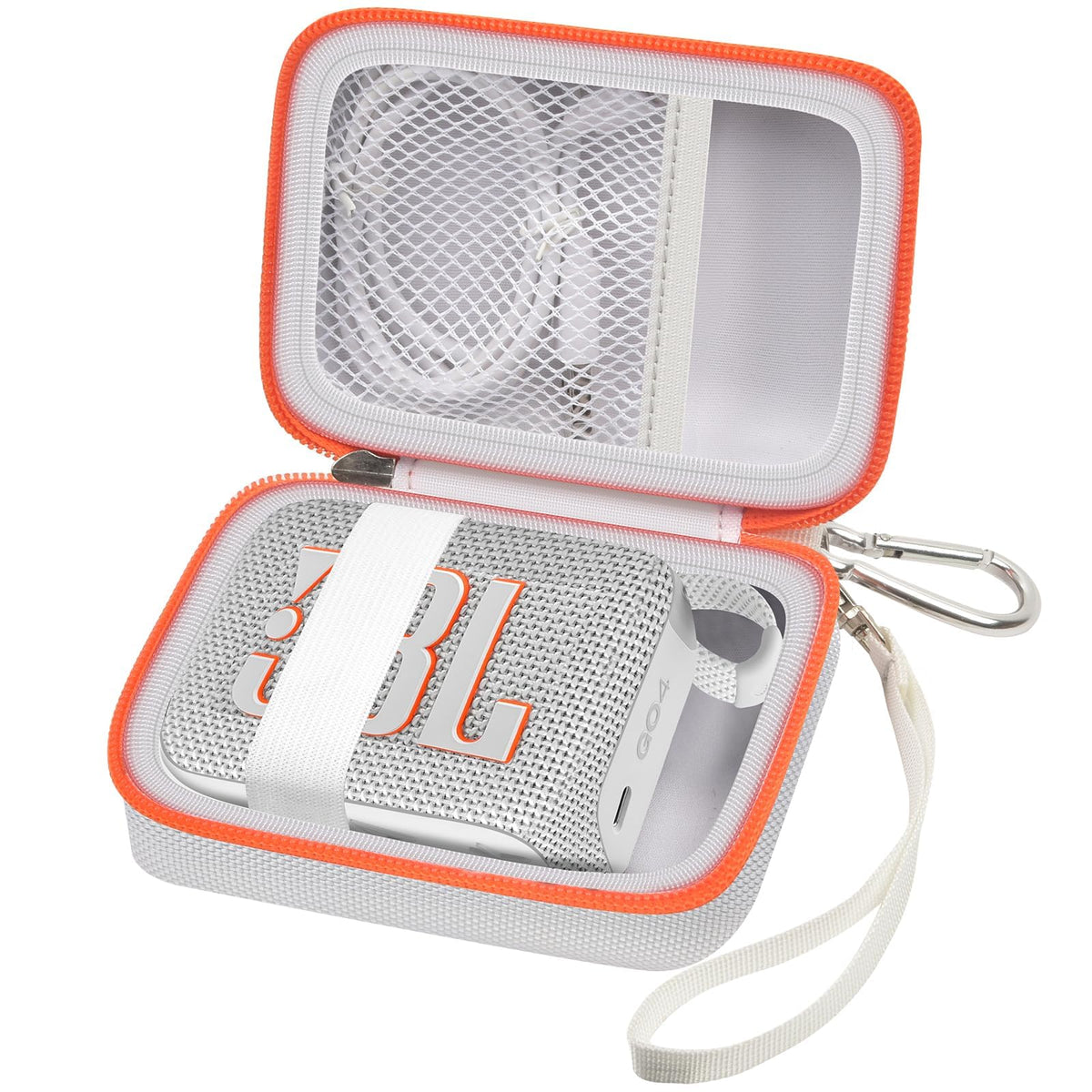 for JBL Go 4, Go 3 & Go 2 Speaker Case | ALKOO – White – protective case product view