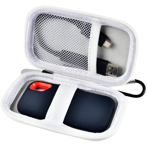 for SanDisk Extreme Portable SSD Case | ALKOO – White – protective case product view