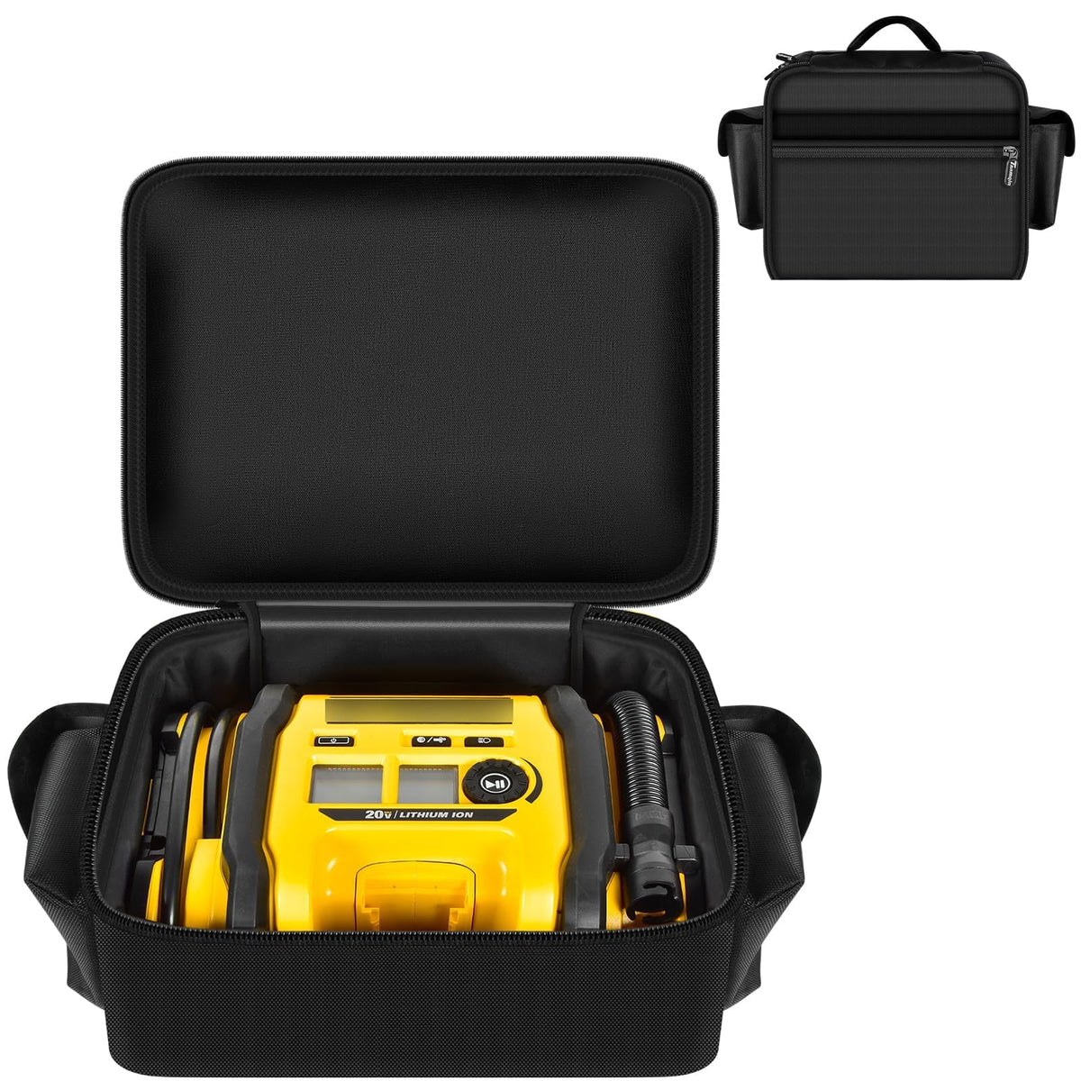 for DEWALT DCC020IB Air Compressor Bag | ALKOO – All Black – protective case product view