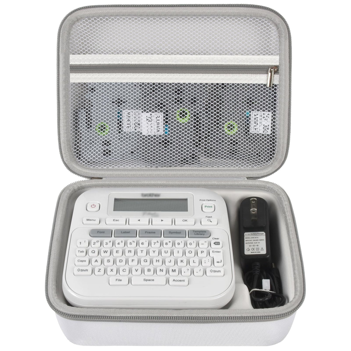 for Brother P-Touch PTD220 & D210 Case | ALKOO – White – protective case product view