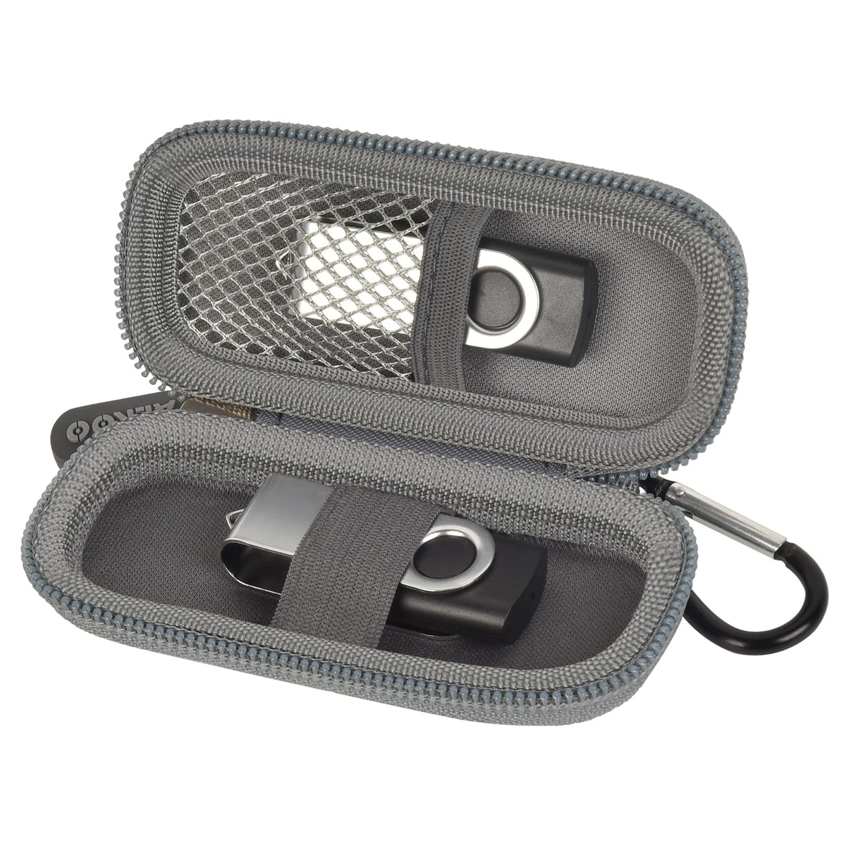 USB Flash Drive & SD Card Organizer | ALKOO – Dark Grey – protective case product view