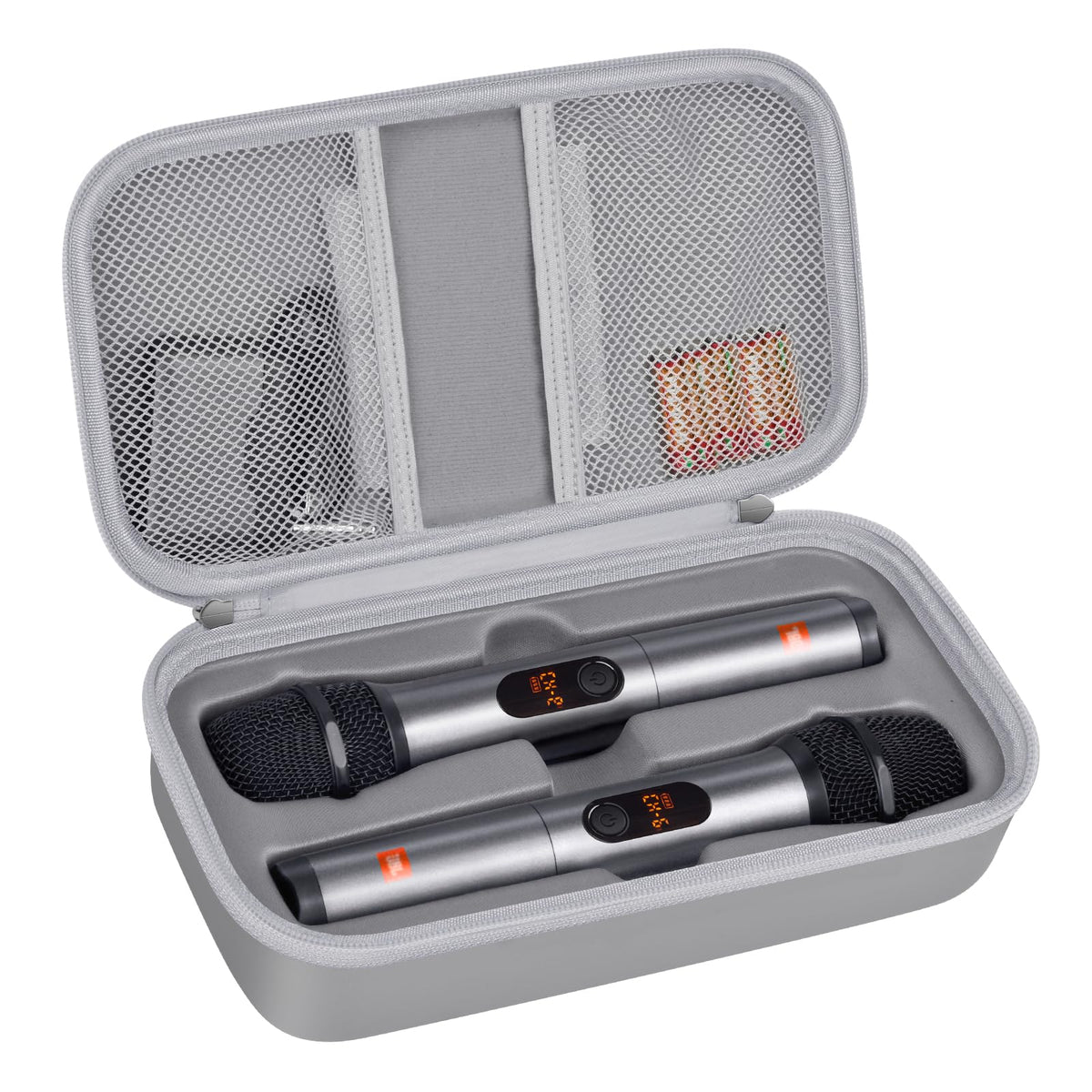 Case for JBL PartyBox Wireless Mic System | ALKOO – Lighting Grey – protective case product view