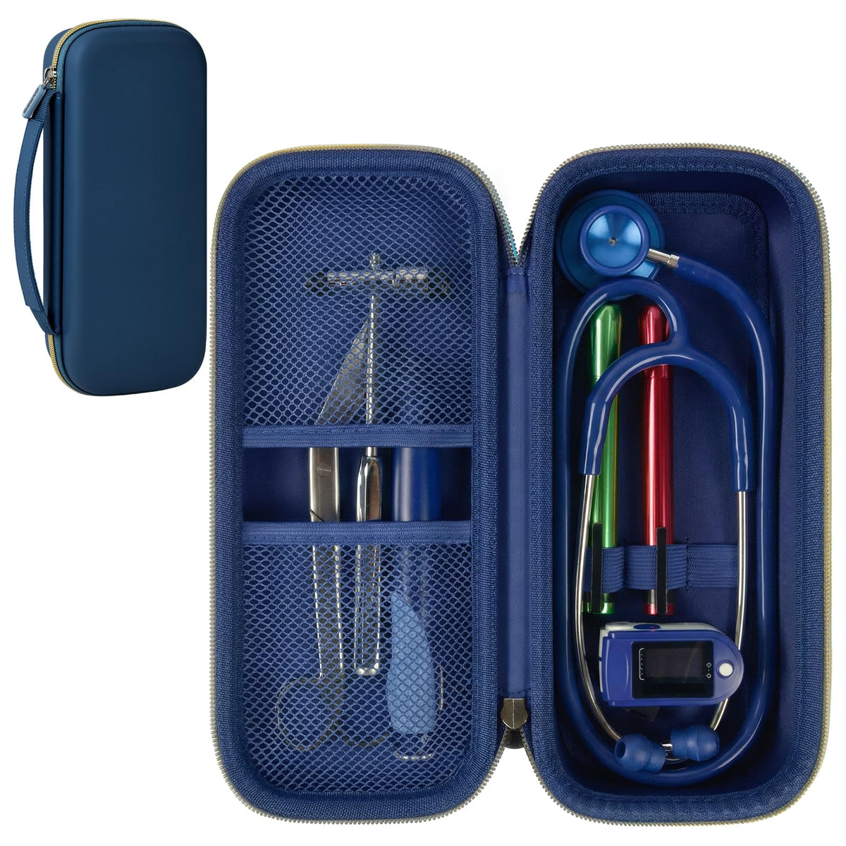 Stethoscope Case for Littmann, for MDF & for Omron | ALKOO – Royal Blue – protective case product view