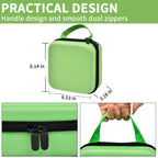 Bright green for NIIMBOT label maker case dimensions with handle and dual zippers