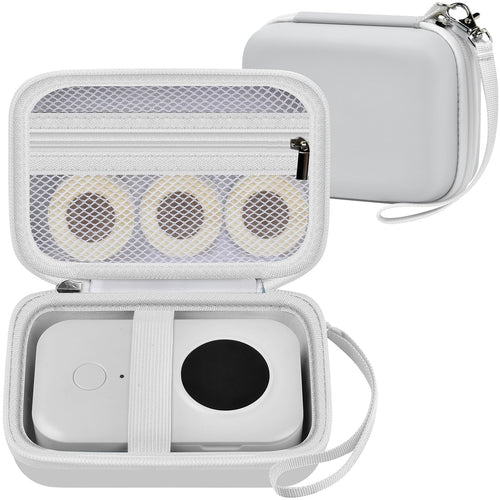 for Phomemo & for NIIMBOT Label Maker Case | ALKOO – White – protective case product view