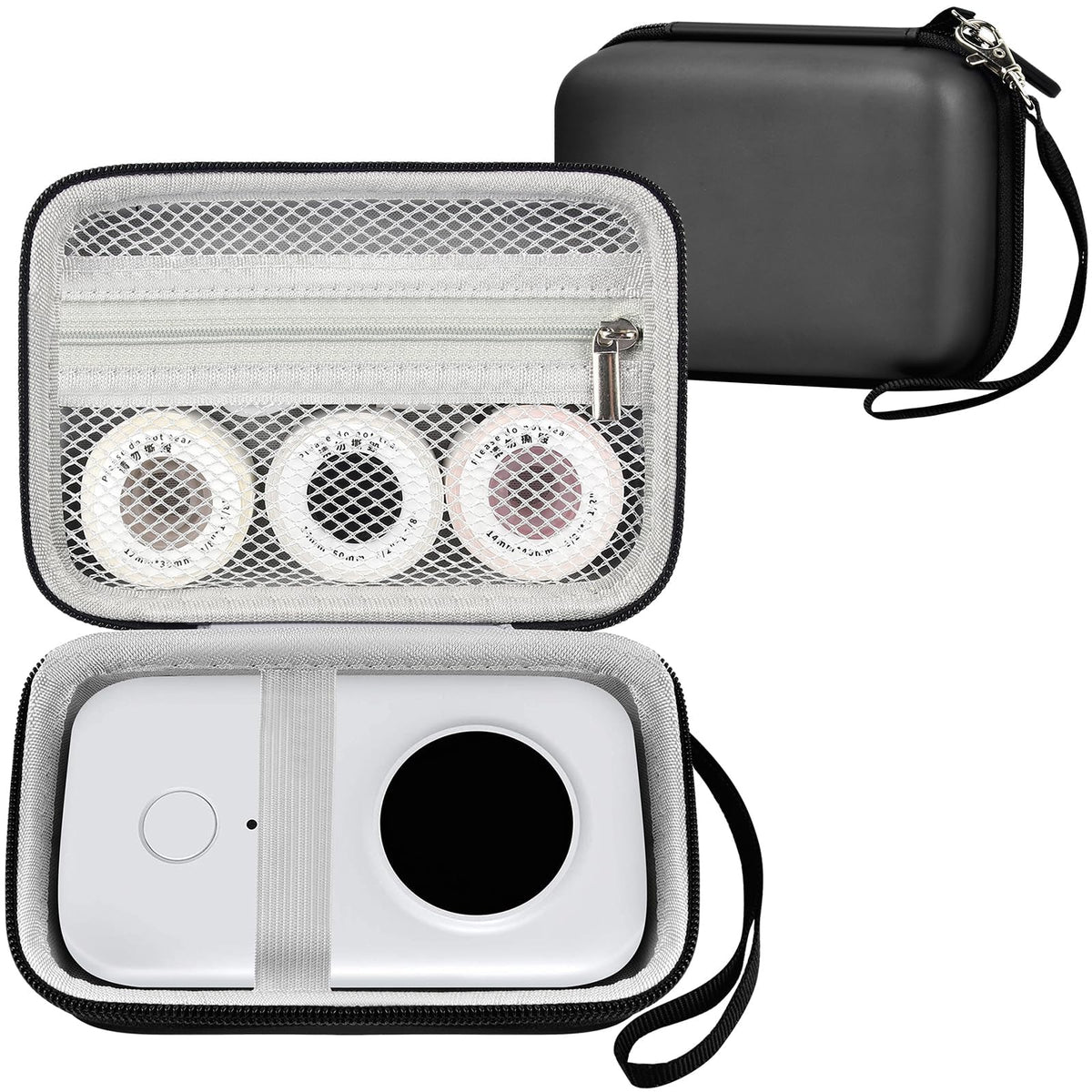 for Phomemo & for NIIMBOT Label Maker Case | ALKOO – Black – protective case product view
