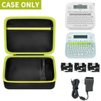 Open black and neon yellow for P-touch label maker case with mesh pocket; case only
