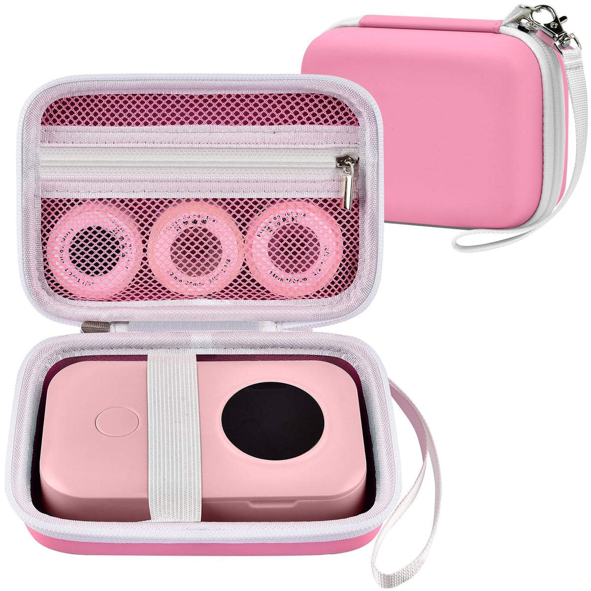 for Phomemo & for NIIMBOT Label Maker Case | ALKOO – Pink – protective case product view