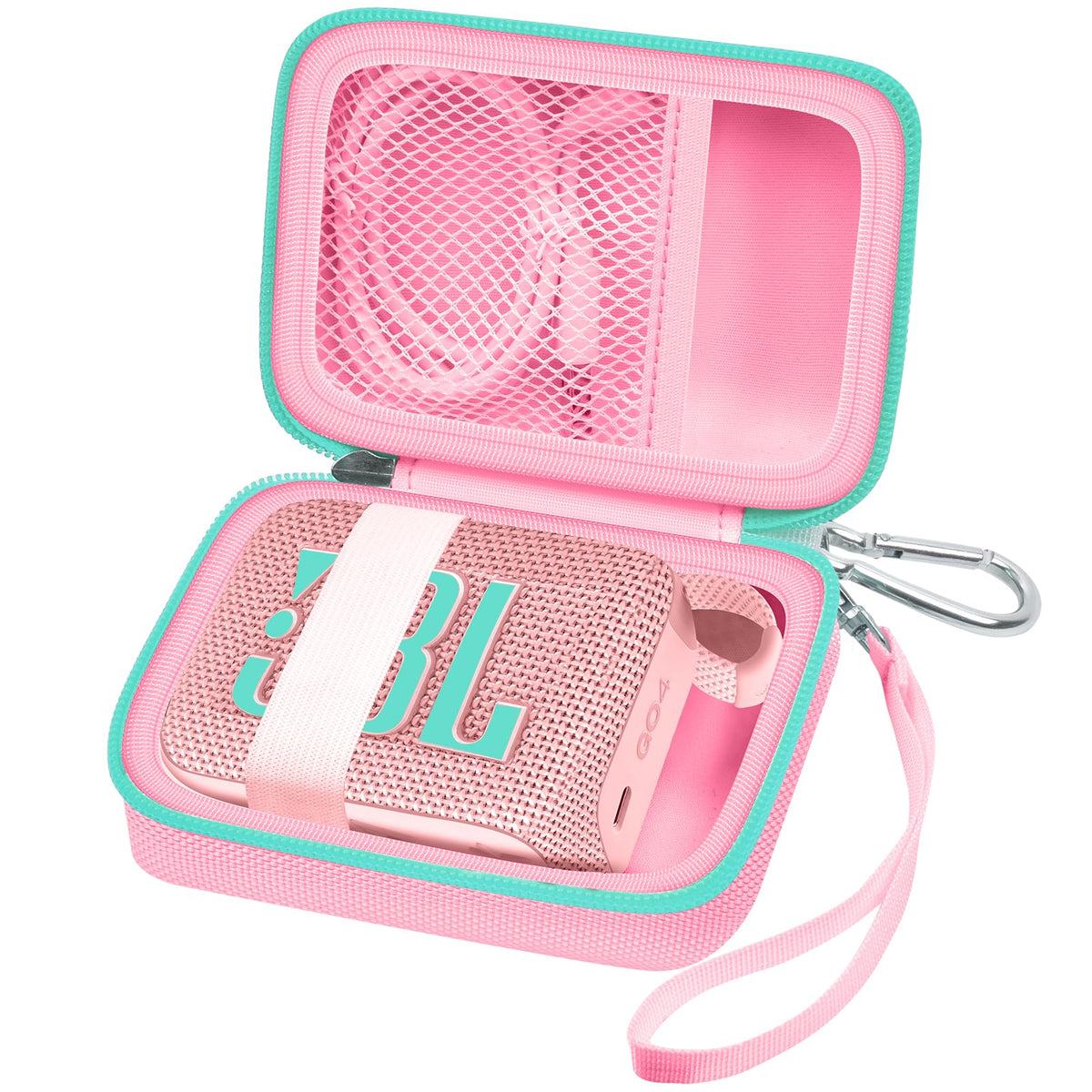 for JBL Go 4, Go 3 & Go 2 Speaker Case | ALKOO – Pink – protective case product view