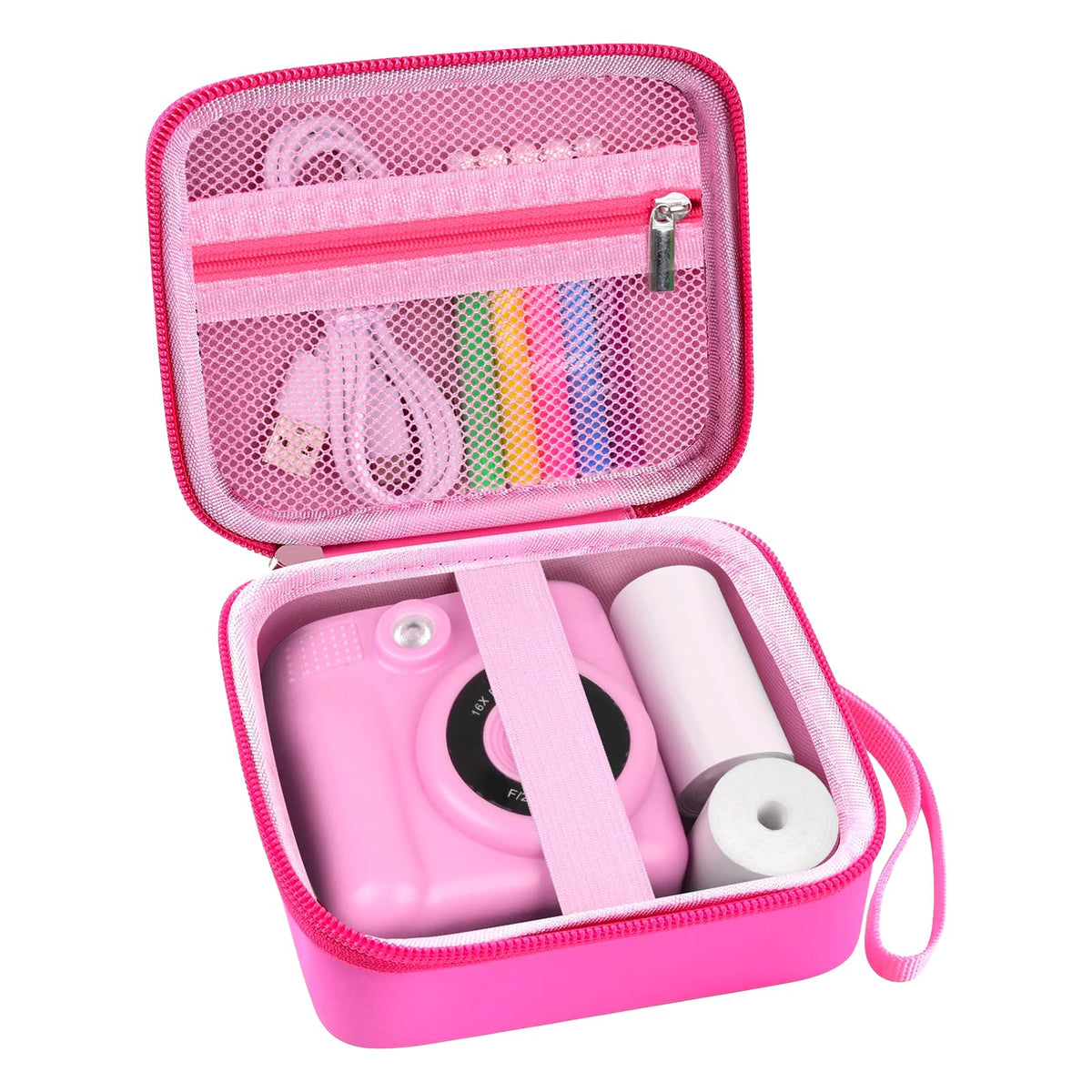 Kids Instant Print Camera Case | ALKOO – Rose – protective case product view