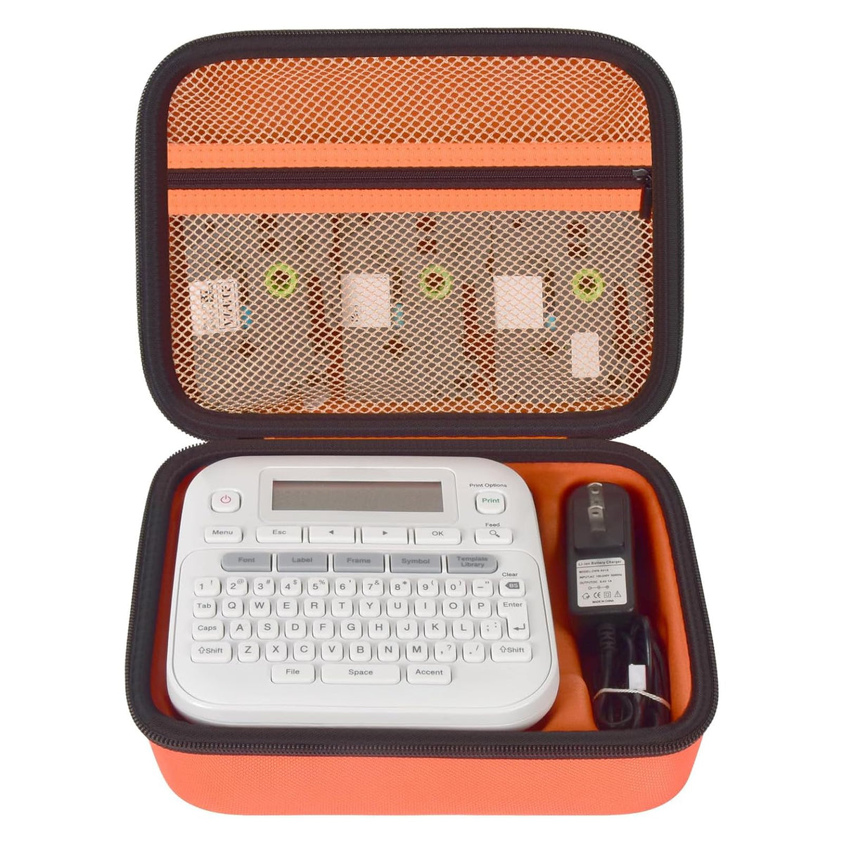 for Brother P-Touch PTD220 & D210 Case | ALKOO – Orange – protective case product view
