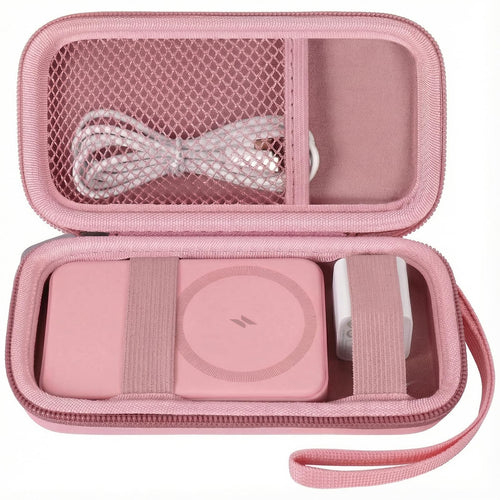 for Anker for MagSafe Power Bank Travel Case | ALKOO – Medium / Pink – protective case product view