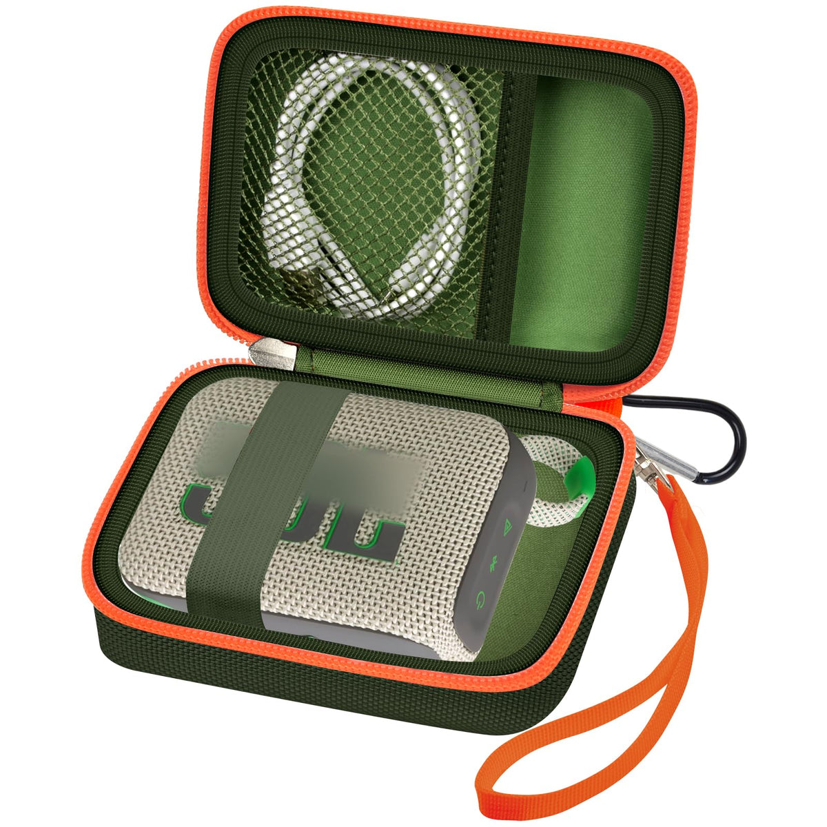 for JBL Go 4, Go 3 & Go 2 Speaker Case | ALKOO – Green – protective case product view