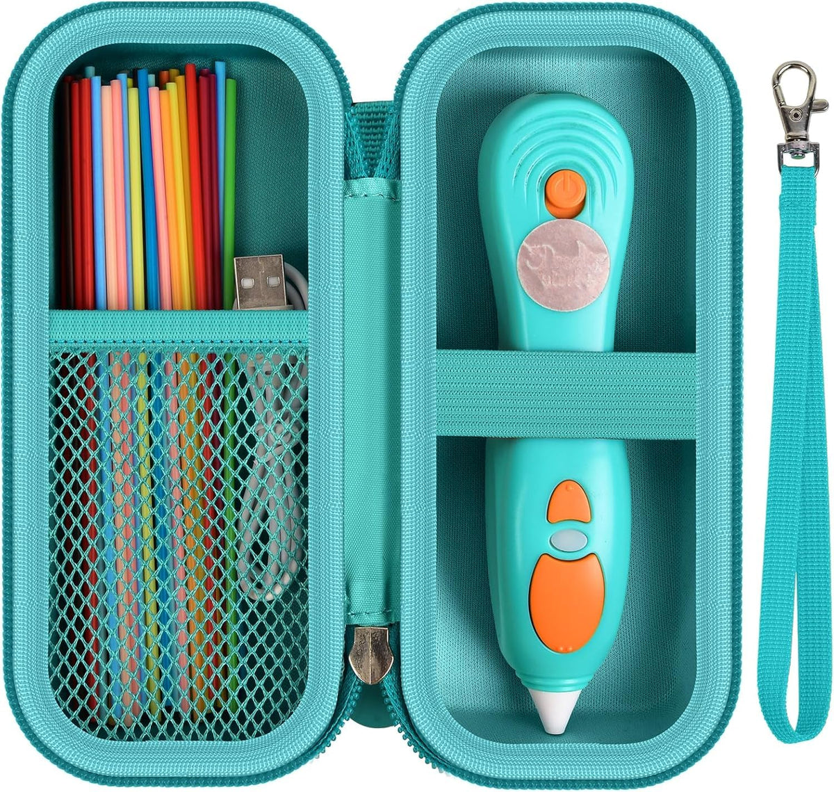 for 3Doodler Start+ 3D Pen Travel Case | ALKOO – Dark Green – protective case product view