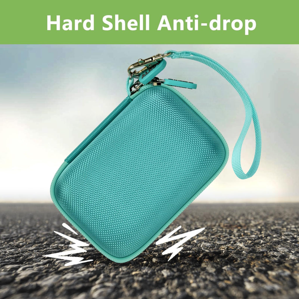 Mint green hard-shell for JBL Go speaker case demonstrating anti-drop protection