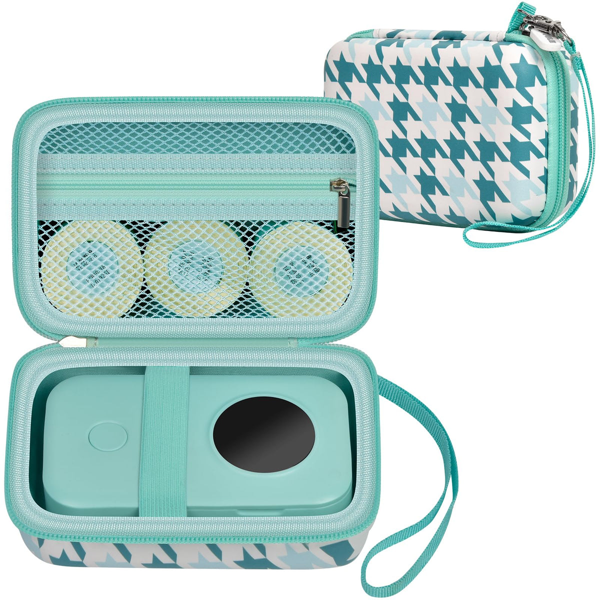 for Phomemo & for NIIMBOT Label Maker Case | ALKOO – Turquoise – protective case product view