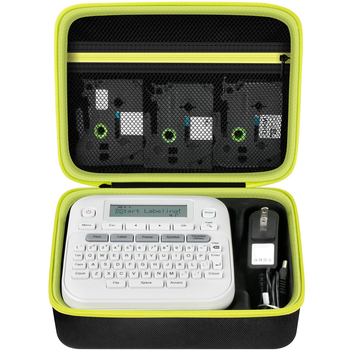 for Brother P-Touch PTD220 & D210 Case | ALKOO – Black – protective case product view