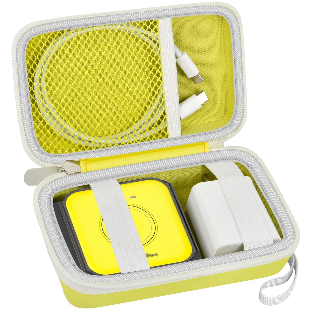 3-in-1 Wireless Charger Travel Case | ALKOO – Yellow – protective case product view