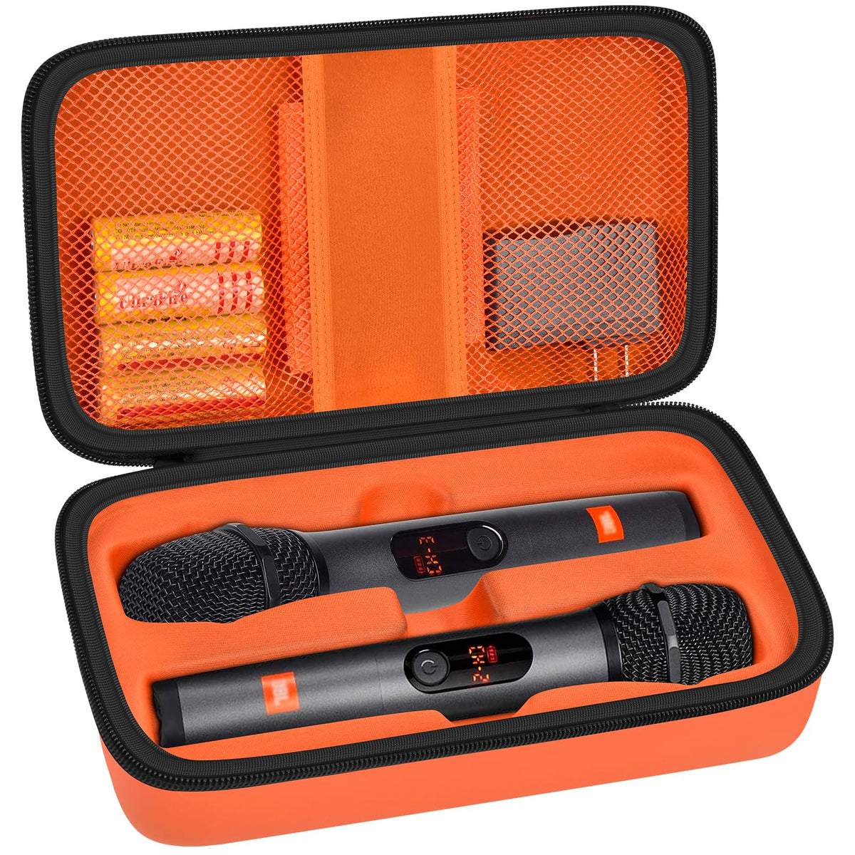 Case for JBL PartyBox Wireless Mic System | ALKOO – Orange – protective case product view