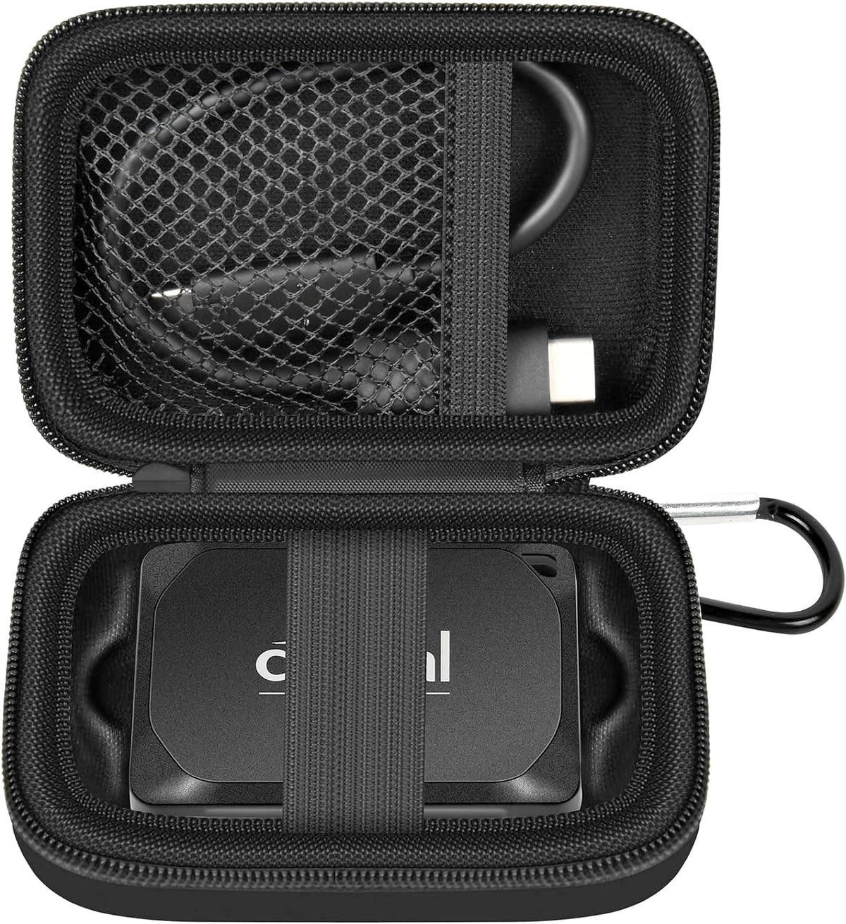 for Crucial X10 & X9 Pro Portable SSD Case – Black – protective case product view