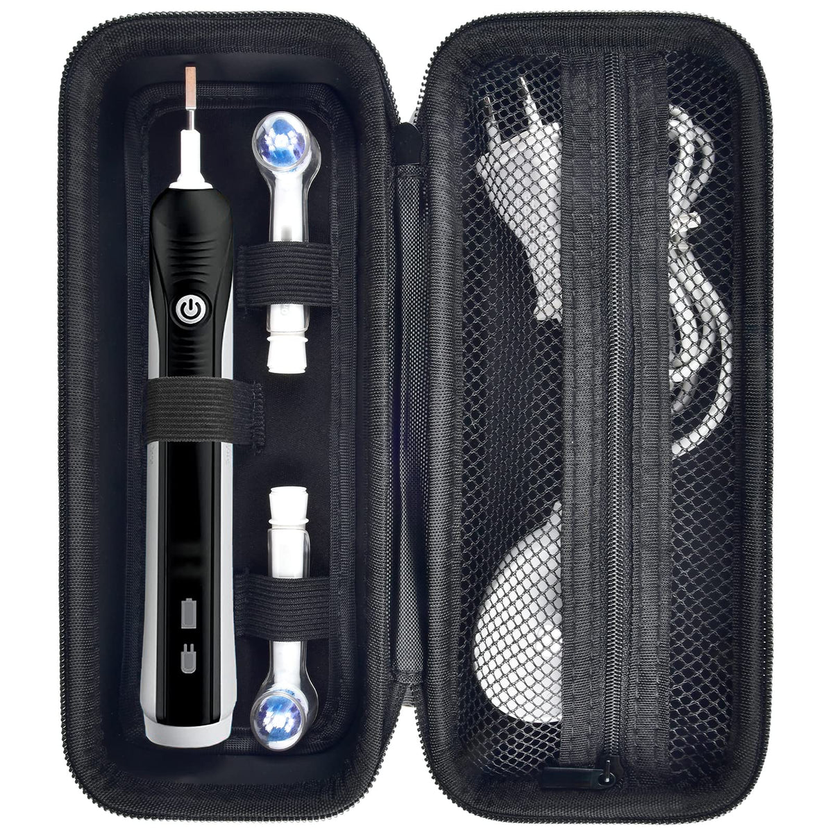 for Oral-B & Sonicare Toothbrush Travel Case – Regular Size / Black – protective case product view