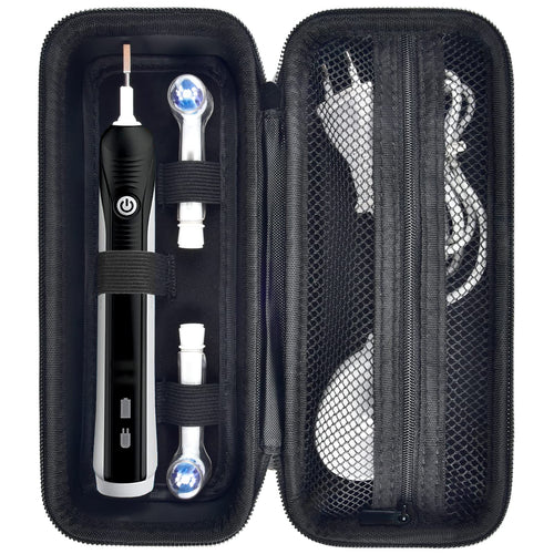 for Oral-B & Sonicare Toothbrush Travel Case – Regular Size / Black – protective case product view