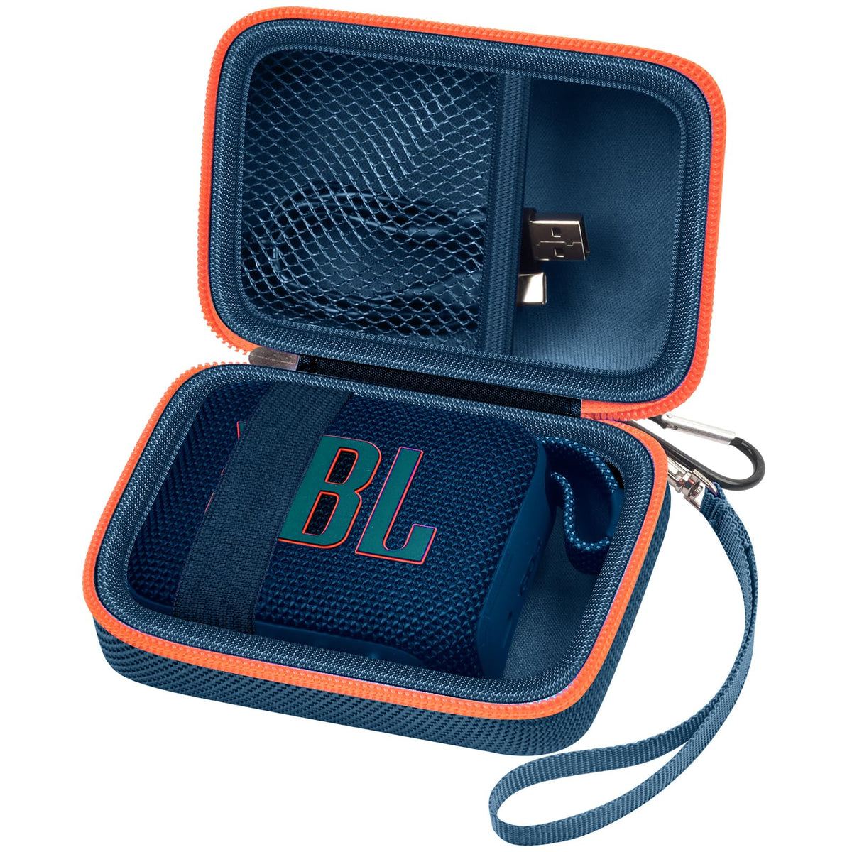 for JBL Go 4, Go 3 & Go 2 Speaker Case | ALKOO – Blue – protective case product view