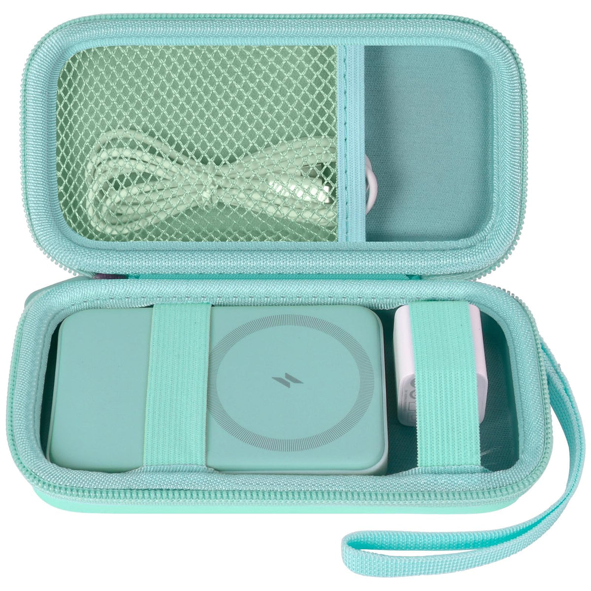 for Anker for MagSafe Power Bank Travel Case | ALKOO – Medium / Green – protective case product view