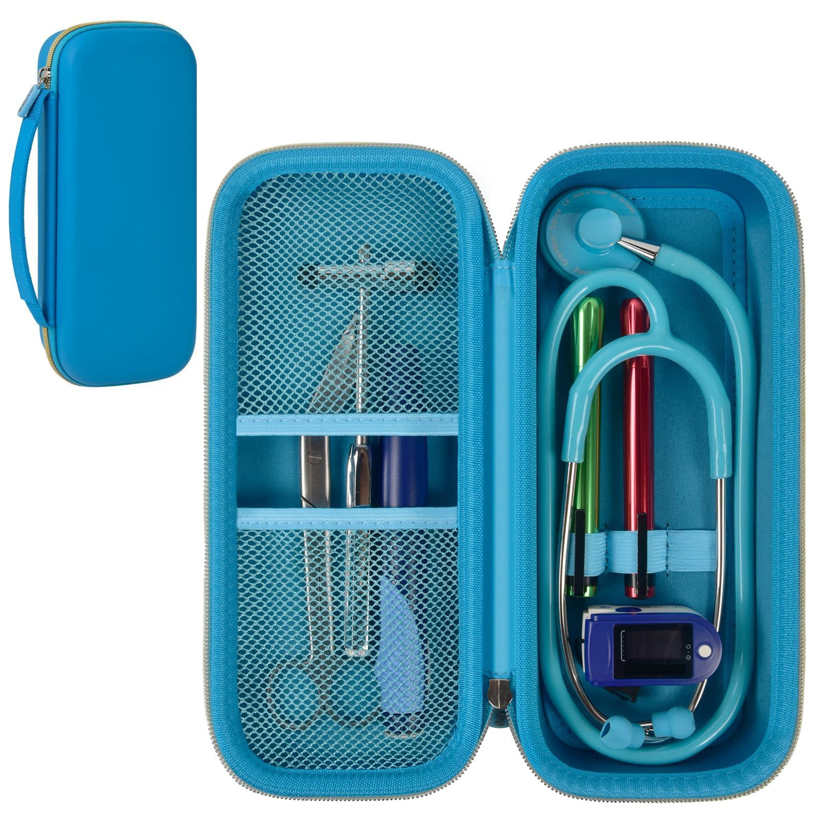 Stethoscope Case for Littmann, for MDF & for Omron | ALKOO – Sky Blue – protective case product view