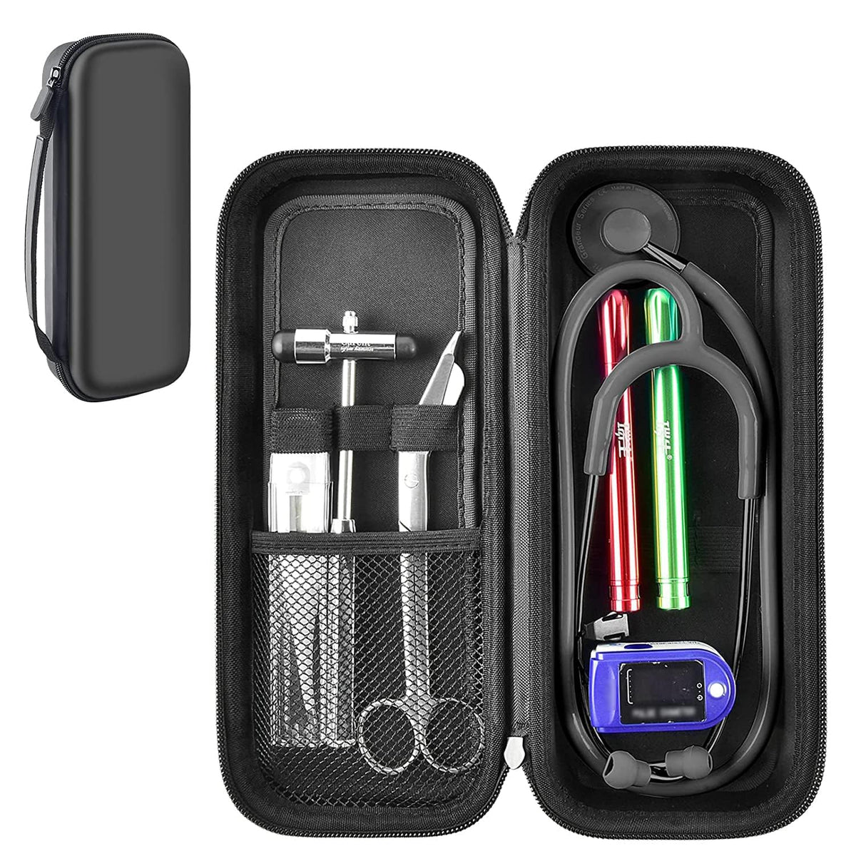 Stethoscope Case for Littmann, for MDF & for Omron | ALKOO – Black – protective case product view