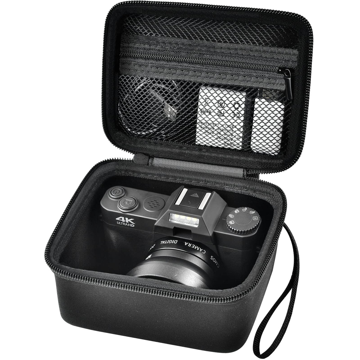 4K Vlogging Camera Travel Case | ALKOO – M / Black – protective case product view